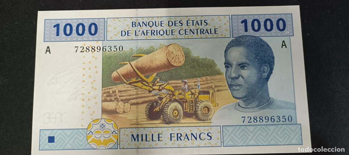 Billetes extranjeros: ESTADOS AFRICA CENTRAL(GAB&Oacute;N) 1000 FRANCOS 2002 S/C P=407A