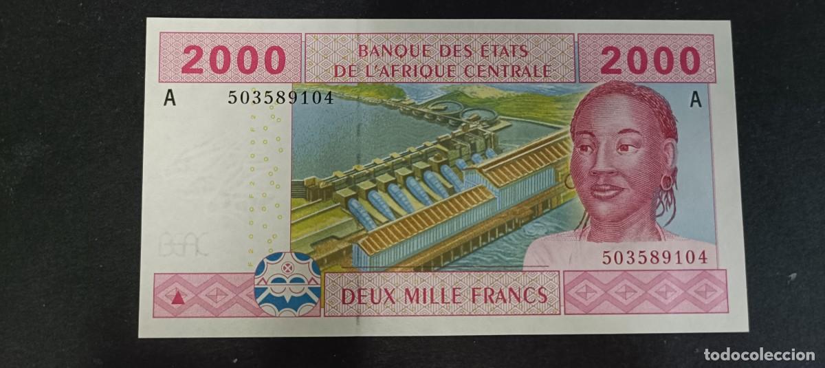 Billetes extranjeros: ESTADOS AFRICA CENTRAL(GAB&Oacute;N) 2000 FRANCOS 2002 S/C P=408A