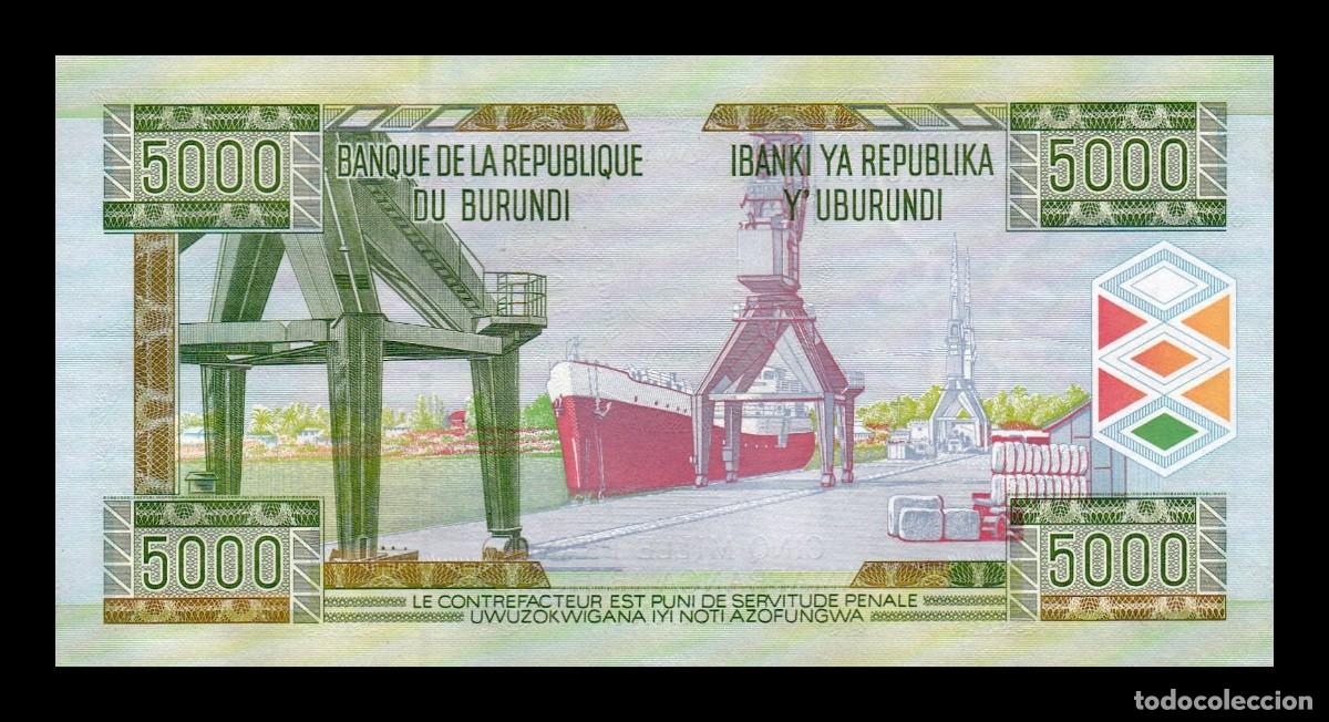 Billetes extranjeros: Burundi 5000 Francos 2013 Pick 48c Sc Unc - Foto 2