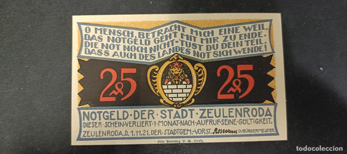 Billetes extranjeros: ALEMANIA 25 Y 50 PFENNIG 1921 S/C(DINERO LOCAL POSGUERRA 1&ordf; GM)