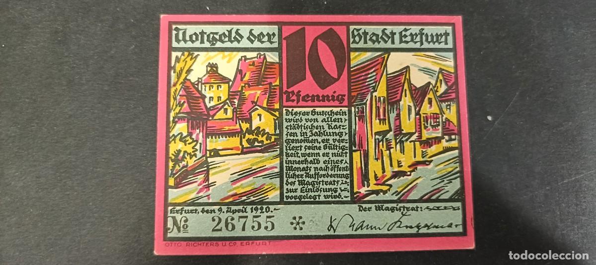 Billetes extranjeros: ALEMANIA 10,20 Y 25 PFENNIG 1920 S/C(DINERO LOCAL POSGUERRA 1&ordf; GM)