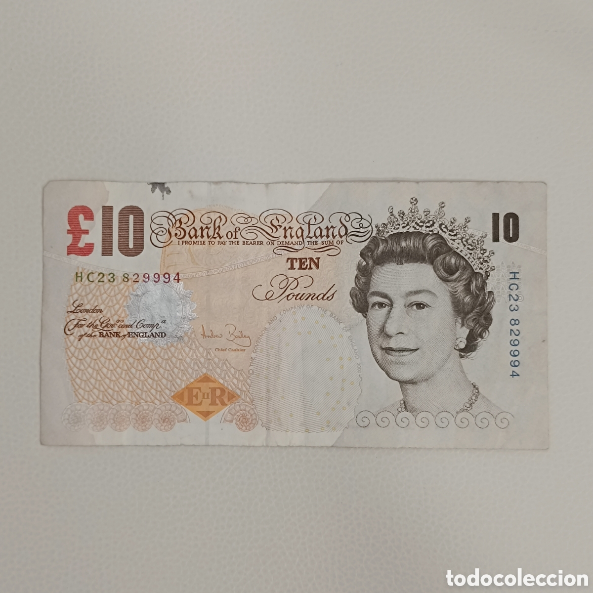 Billetes extranjeros: Billete de 10 libras esterlinas