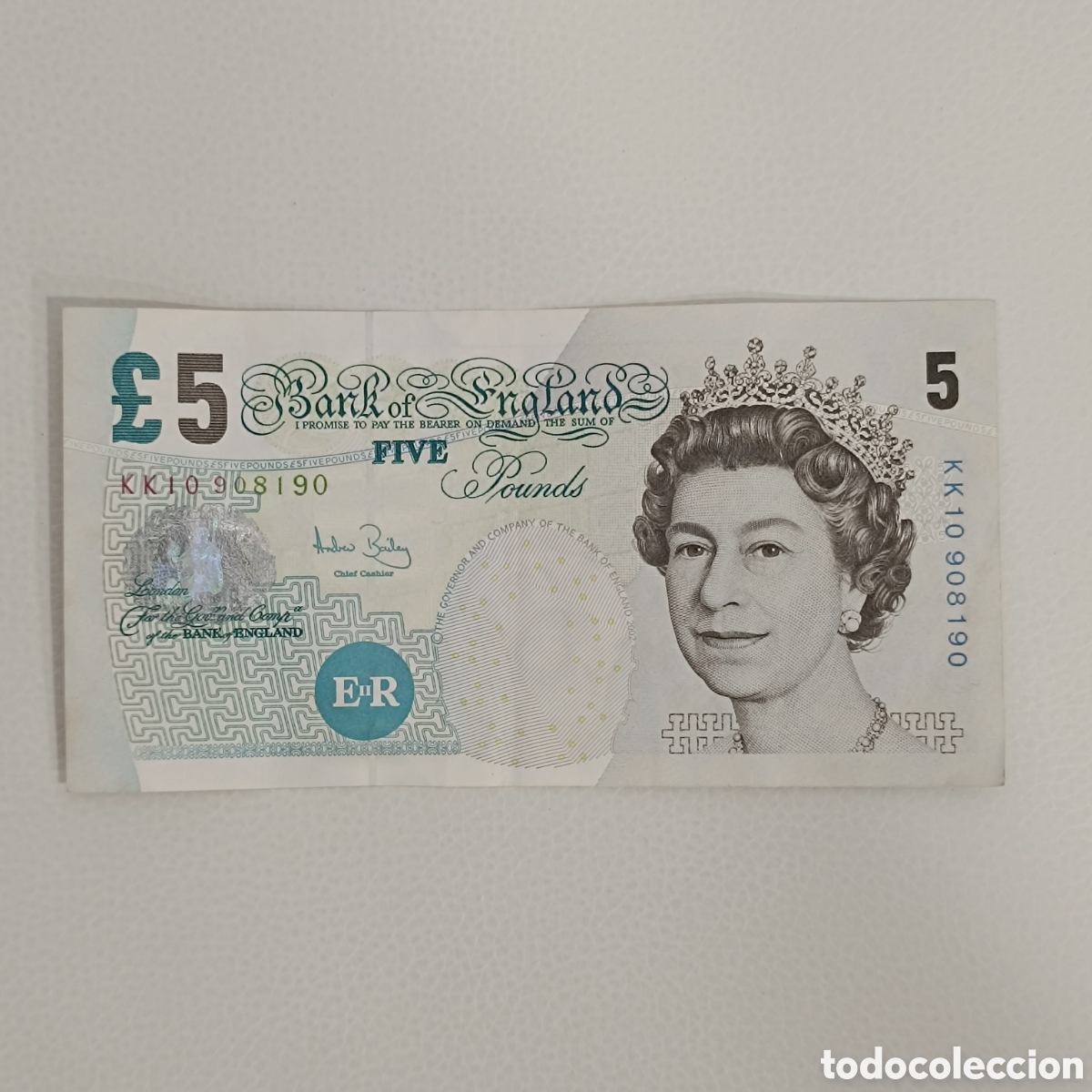 Billetes extranjeros: Billete de 5 libras esterlinas