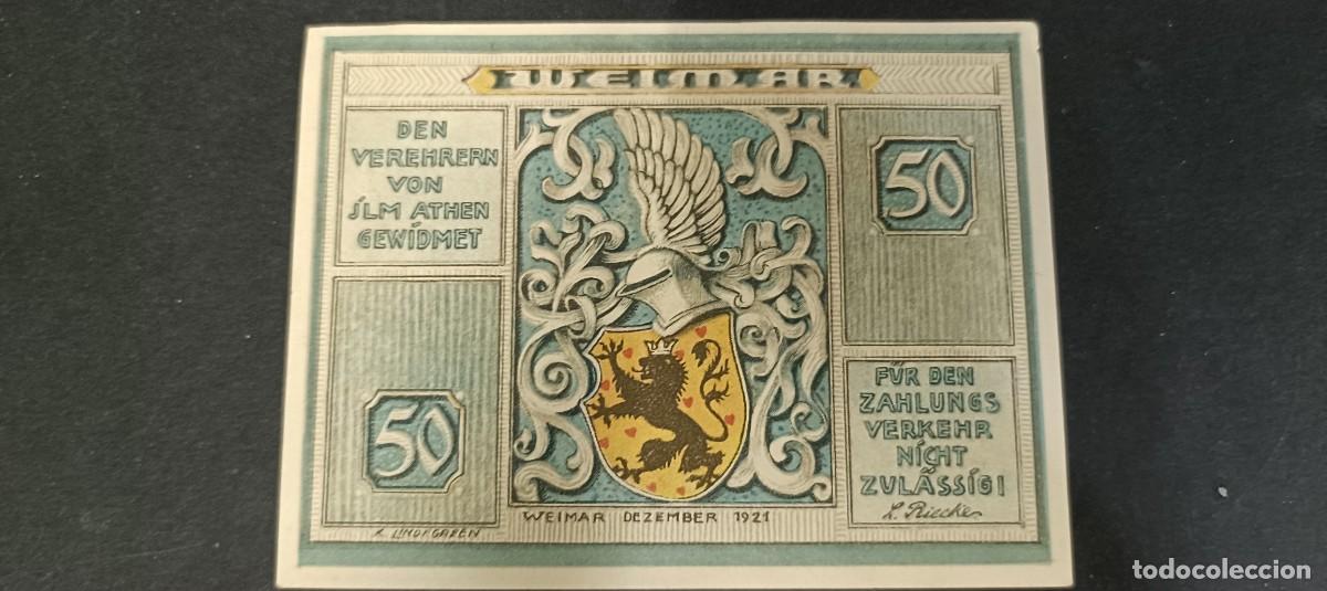 Billetes extranjeros: ALEMANIA 50,50 Y 50 PFENNIG 1921 S/C(DINERO LOCAL POSGUERRA 1&ordf; GM)
