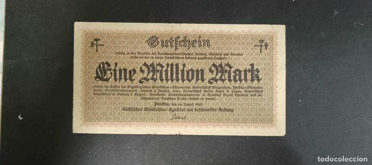Billetes extranjeros: ALEMANIA 1000000 MARK 1923 BC(DINERO LOCAL POSGUERRA 1&ordf; GM)