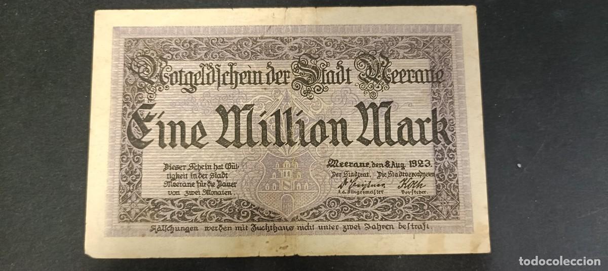 Billetes extranjeros: ALEMANIA 1000000 MARK 1923 BC(DINERO LOCAL POSGUERRA 1&ordf; GM)