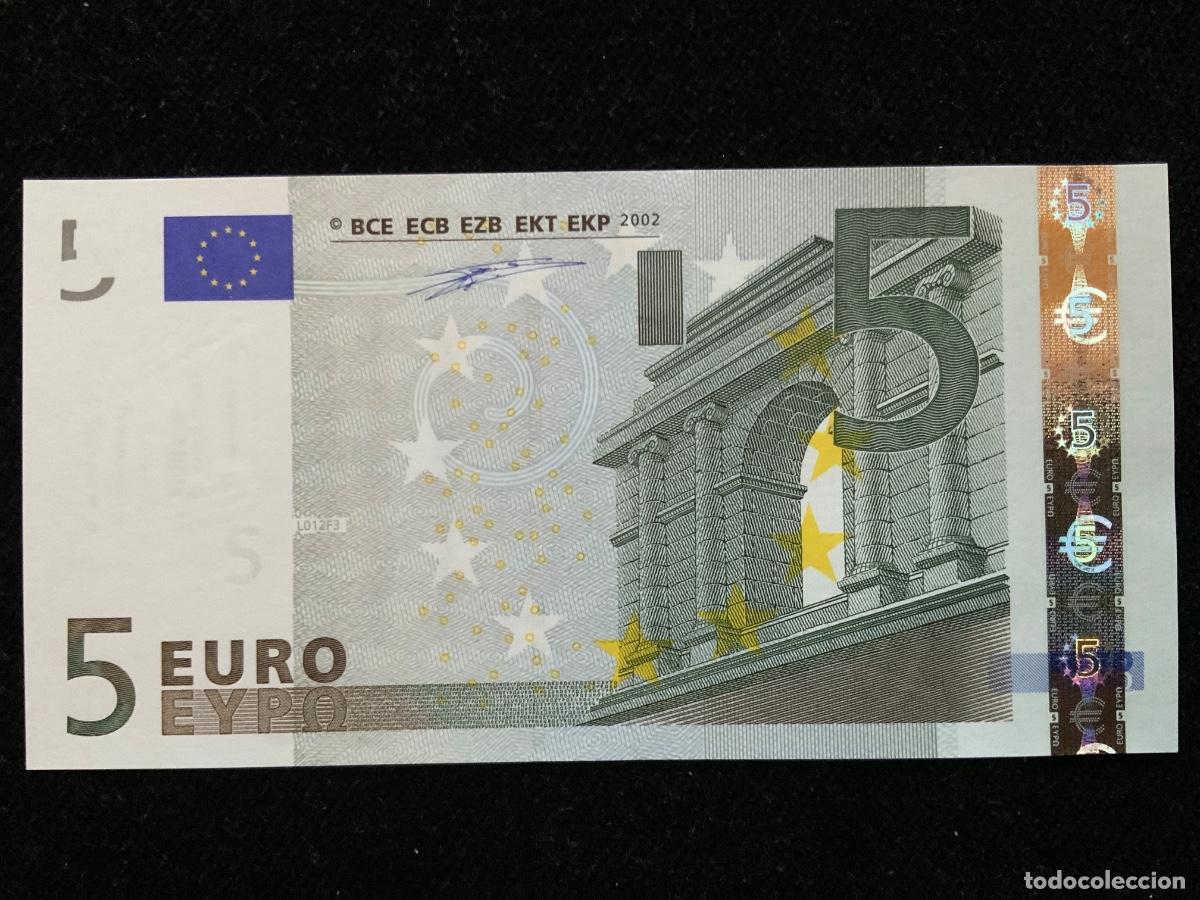 Billetes extranjeros: Billete de 5 euros 2002, sc, Francia, firma duisenberg.
