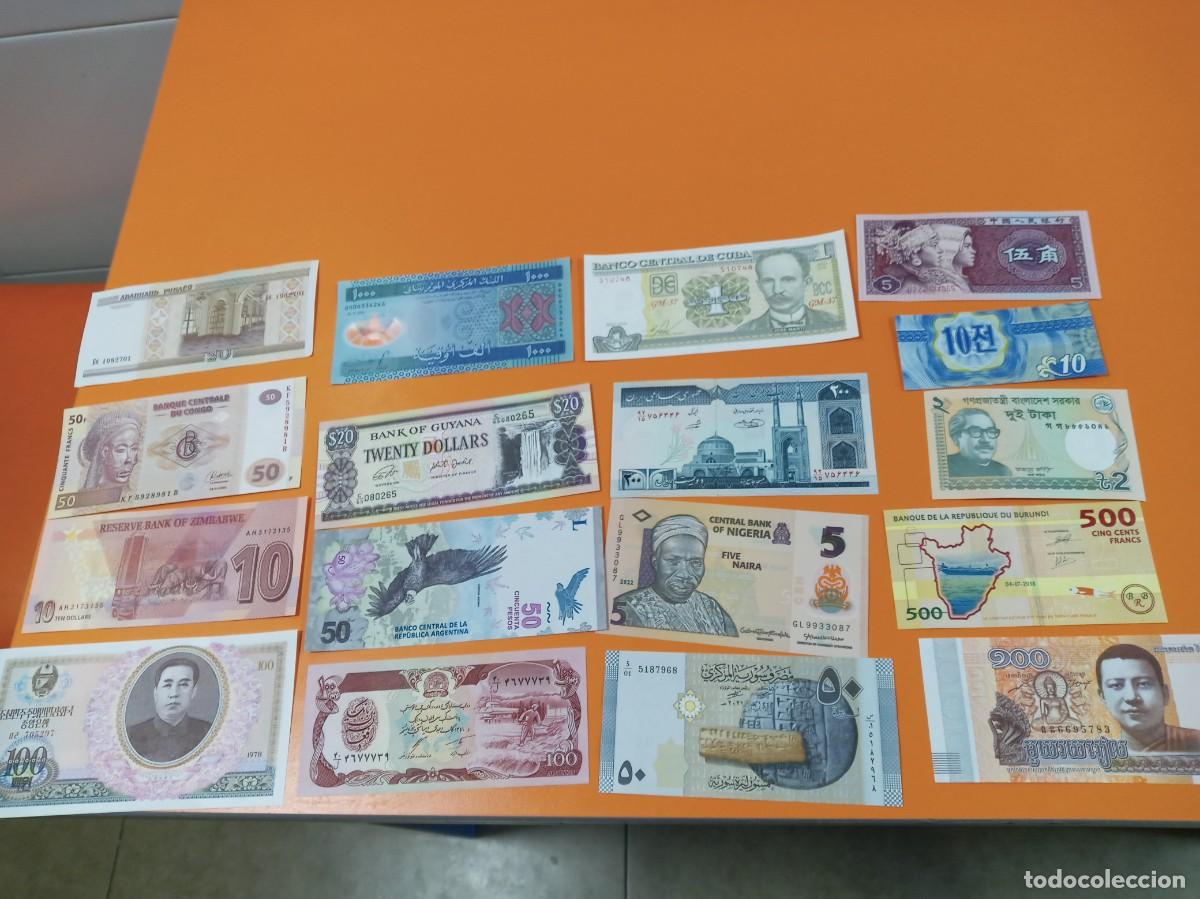 Billetes extranjeros: 25 BILLETES DIFERENTES, LOTE 1