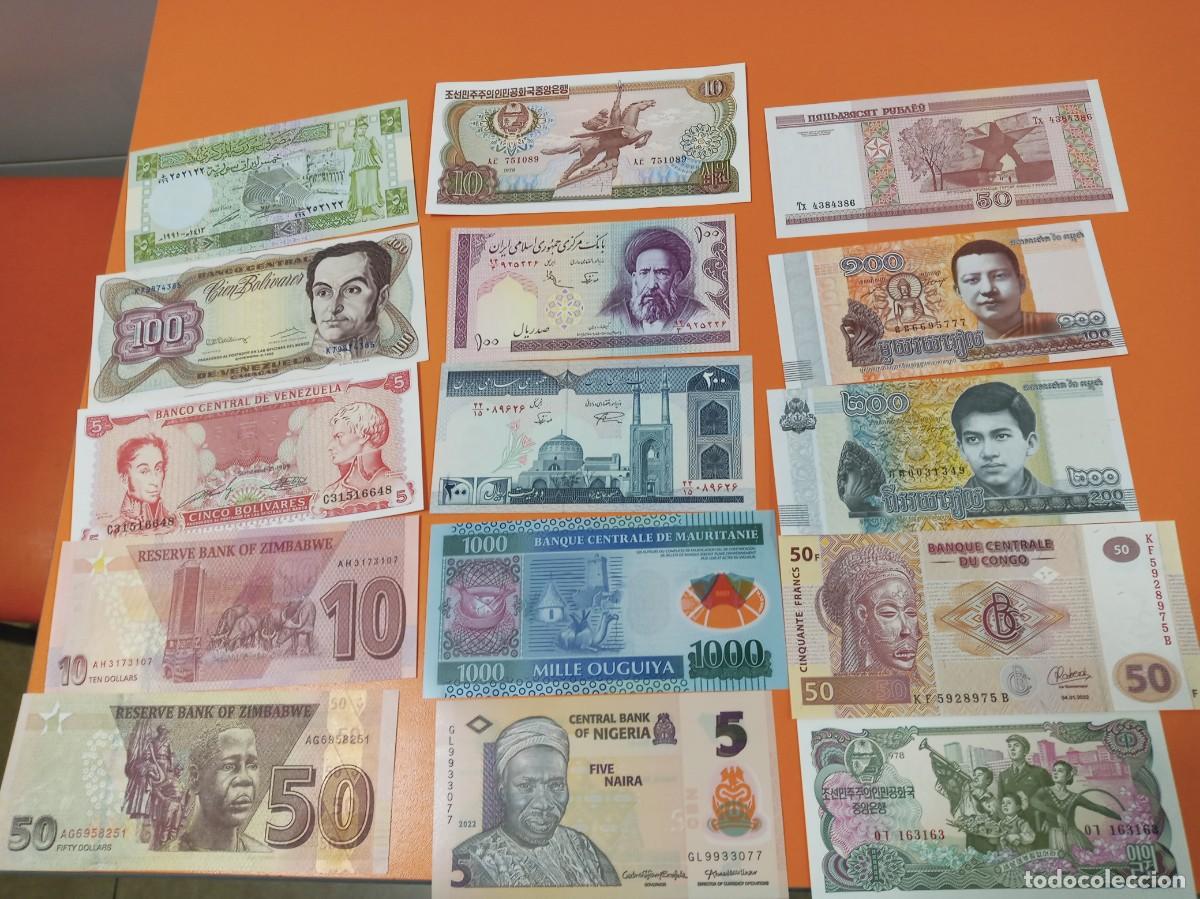 Billetes extranjeros: 25 BILLETES DIFERENTES, LOTE 2