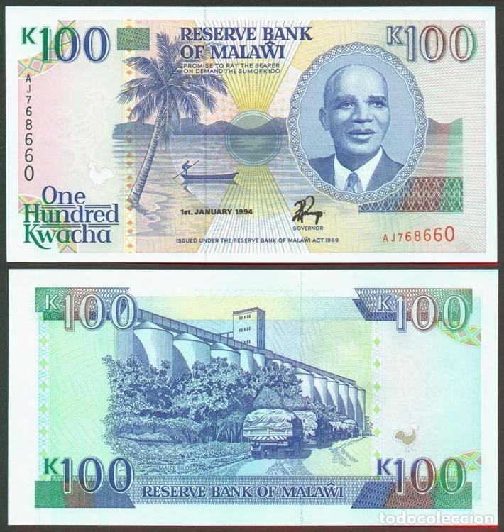 Billetes extranjeros: MALAWI. 100 kwacha 1994. Pick 29 b. S/C.