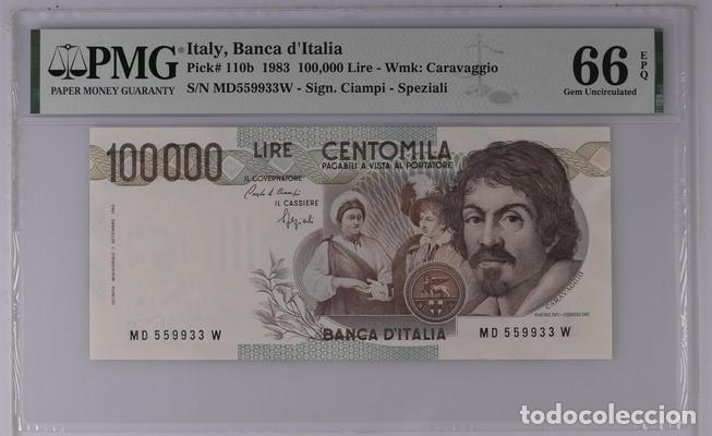 Billetes extranjeros: ITALIA * BILLETE 100000 LIRAS 1983 * PMG-66 EPQ (IC-1561)