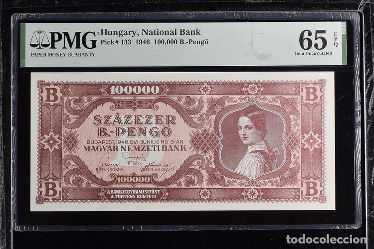 Billetes extranjeros: HUNGRIA * BILLETE 100000 PENGO 1946 * PMG-65 EPQ (IC-1564)