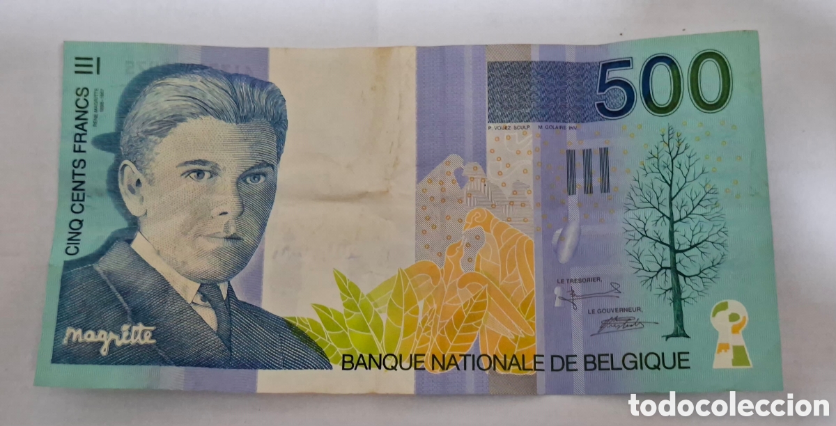 Billetes extranjeros: Billete Belgica,1.997, 500 Francos,MBC