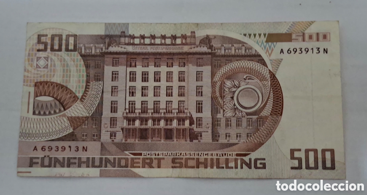 Billetes extranjeros: Billete Austria,1.985, 500 Schilling,MBC - Foto 2