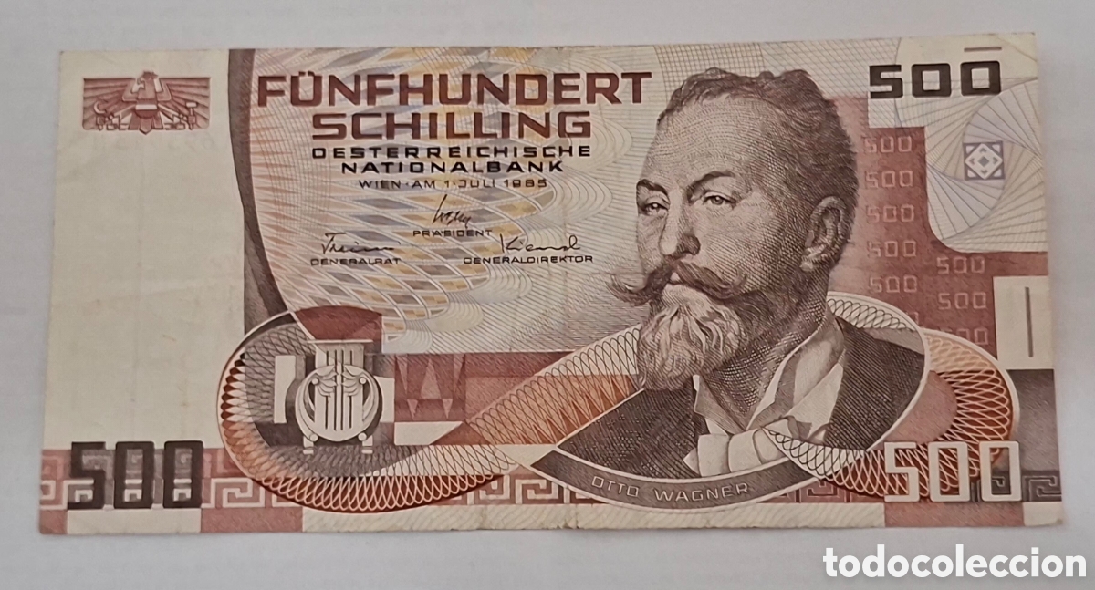 Billetes extranjeros: Billete Austria,1.985, 500 Schilling,MBC - Foto 1