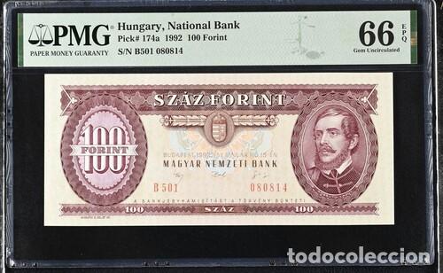 Billetes extranjeros: HUNGRIA * BILLETE 100 FORINT 1992 * PMG-66 EPQ (IC-1569)