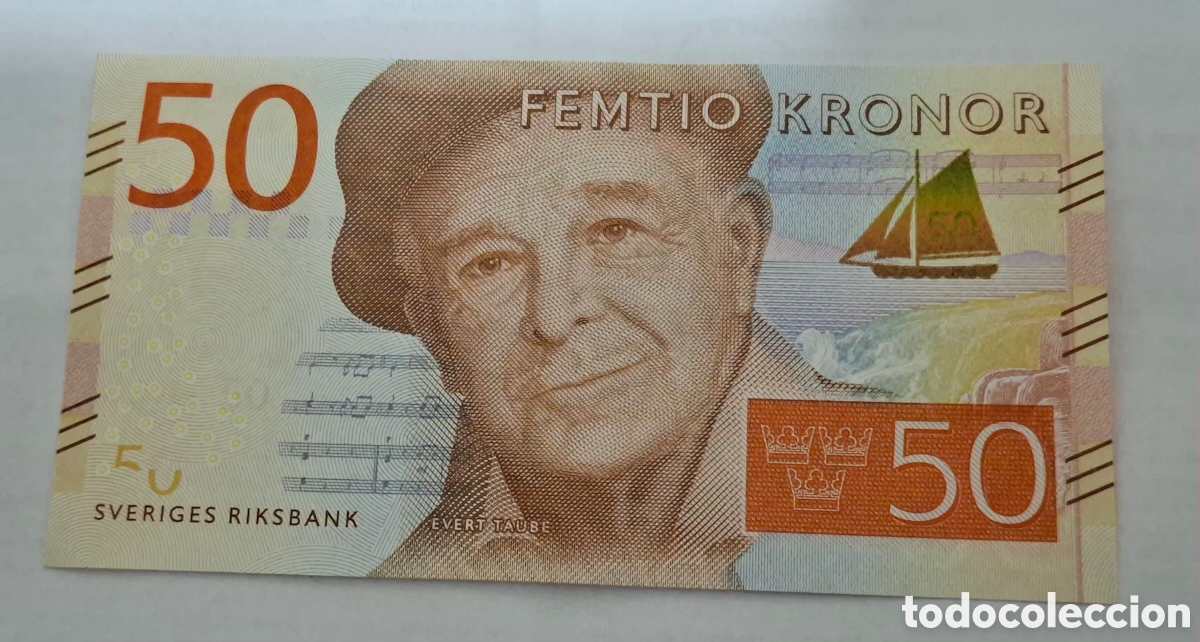 Billetes extranjeros: Billete Suecia,2.015, 50 Kronor,UNC.