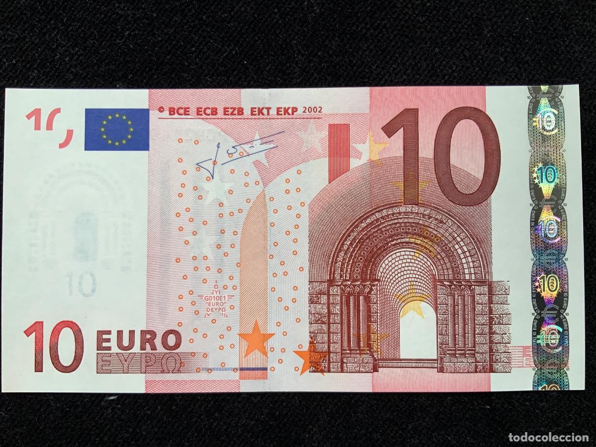 Billetes extranjeros: Billete de 10 euros 2002, sc, paises bajos, holanda, firma trichet.