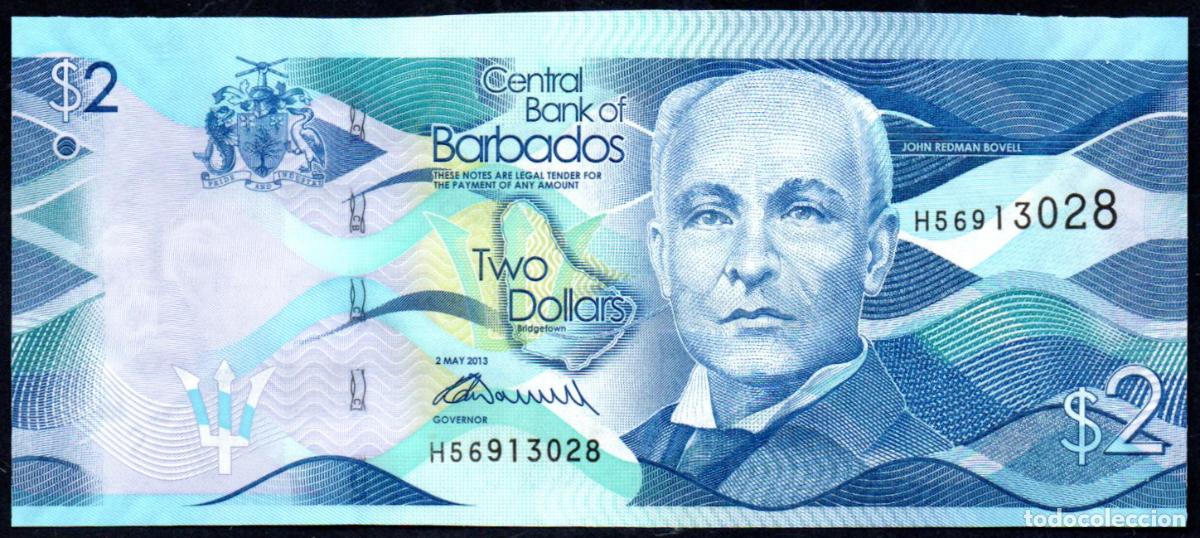 Billetes extranjeros: BARBADOS - 2 DOLARES 2013 - S/C - PICK. 73