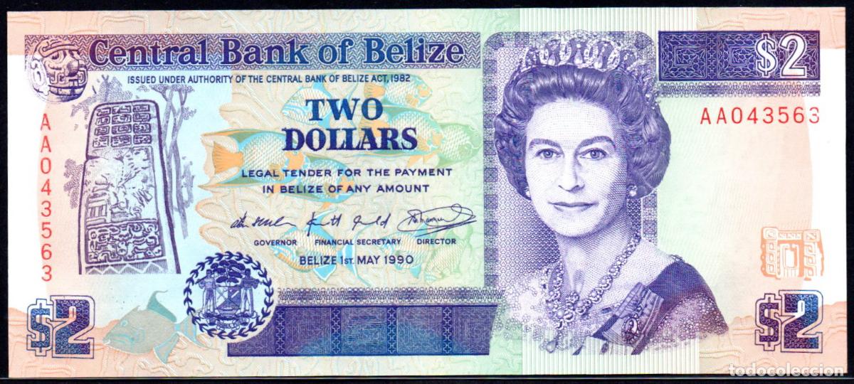 Billetes extranjeros: BELICE (BELIZE) - 2 DOLARES 1990 - S/C - PICK. 52