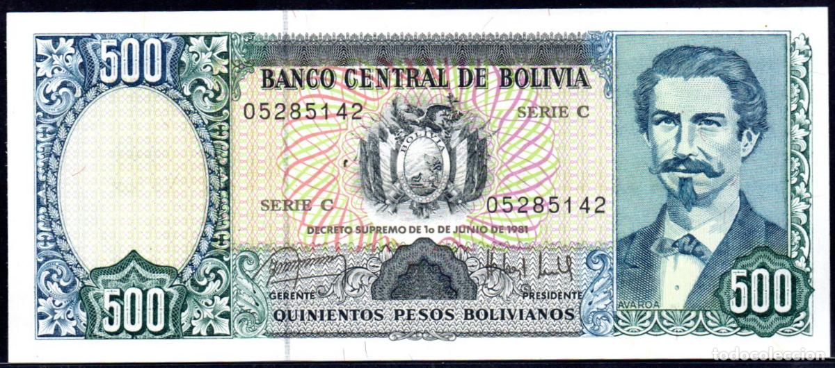 Billetes extranjeros: BOLIVIA - 500 PESOS BOLIVIANOS 1981 - S/C - PICK. 165