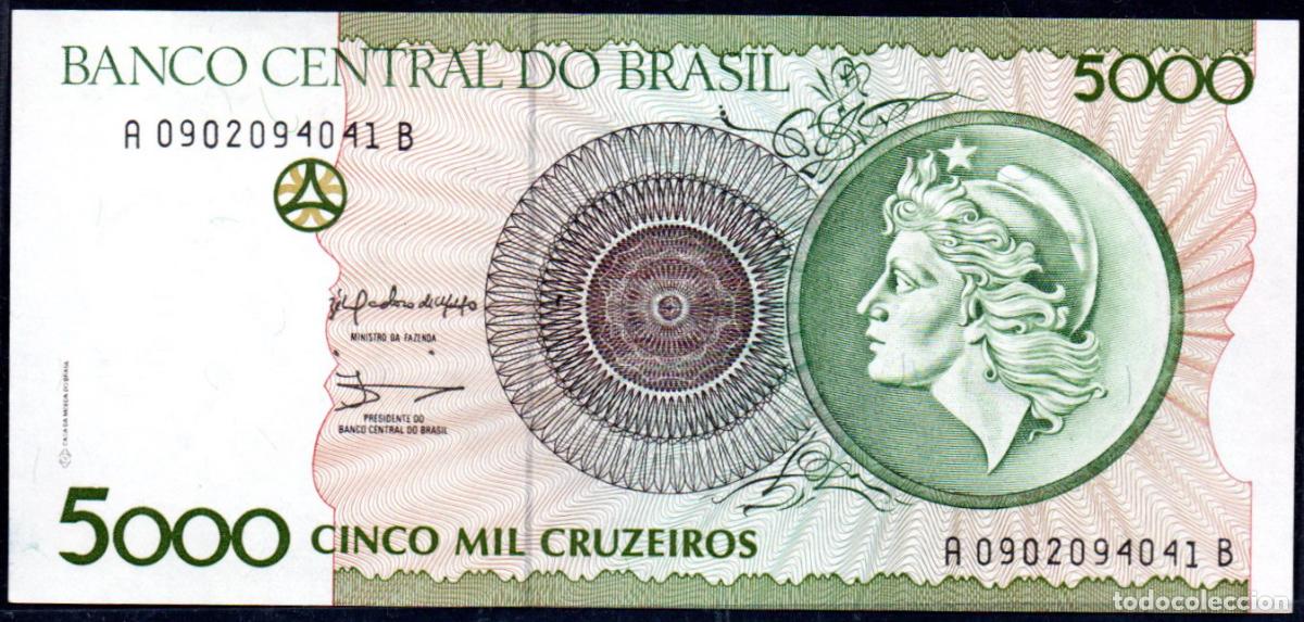 Billetes extranjeros: BRASIL - 5000 CRUZEIROS - S/C - PICK. 227