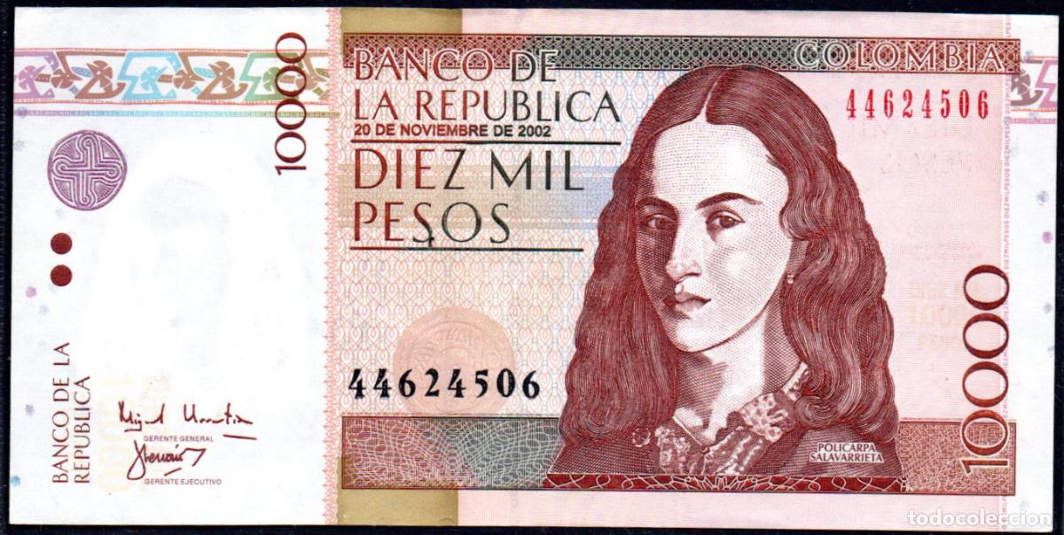 Billetes extranjeros: COLOMBIA - 10000 PESOS 2002 - EBC+ PICK. 453