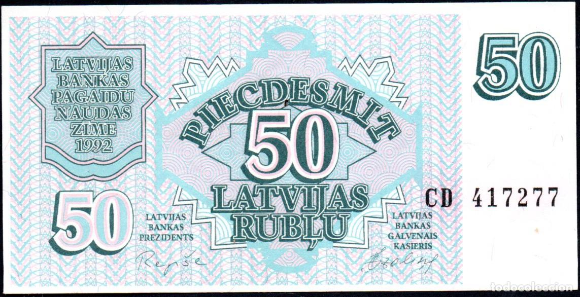 Billetes extranjeros: LETONIA - 50 RUBLOS 1992 - S/C PICK. 40