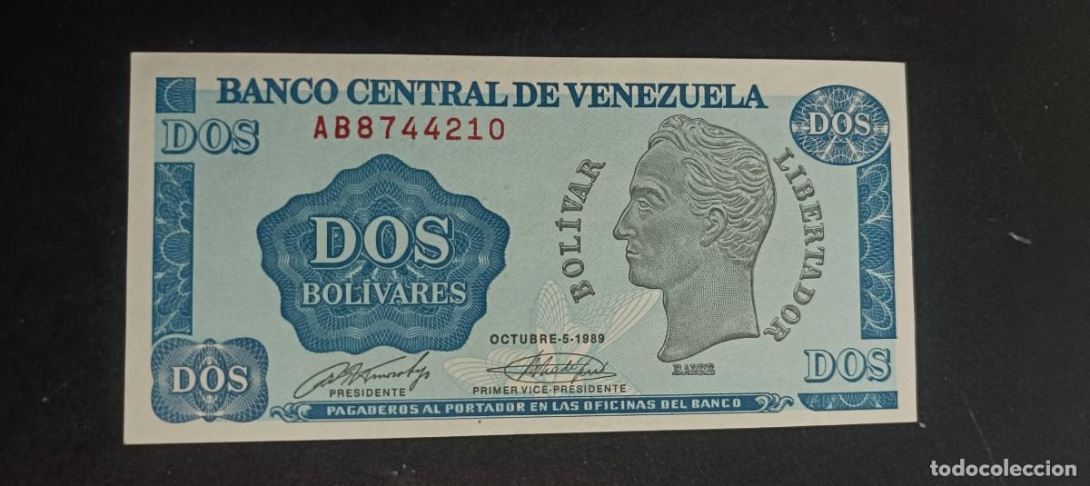 Billetes extranjeros: VENEZUELA 2 BOLIVARES 1989 S/C P=69