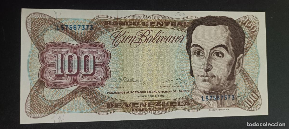 Billetes extranjeros: VENEZUELA 100 BOLIVARES 1992 S/C P=66d