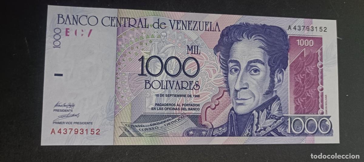Billetes extranjeros: VENEZUELA 1000 BOLIVARES 1998 S/C P=79
