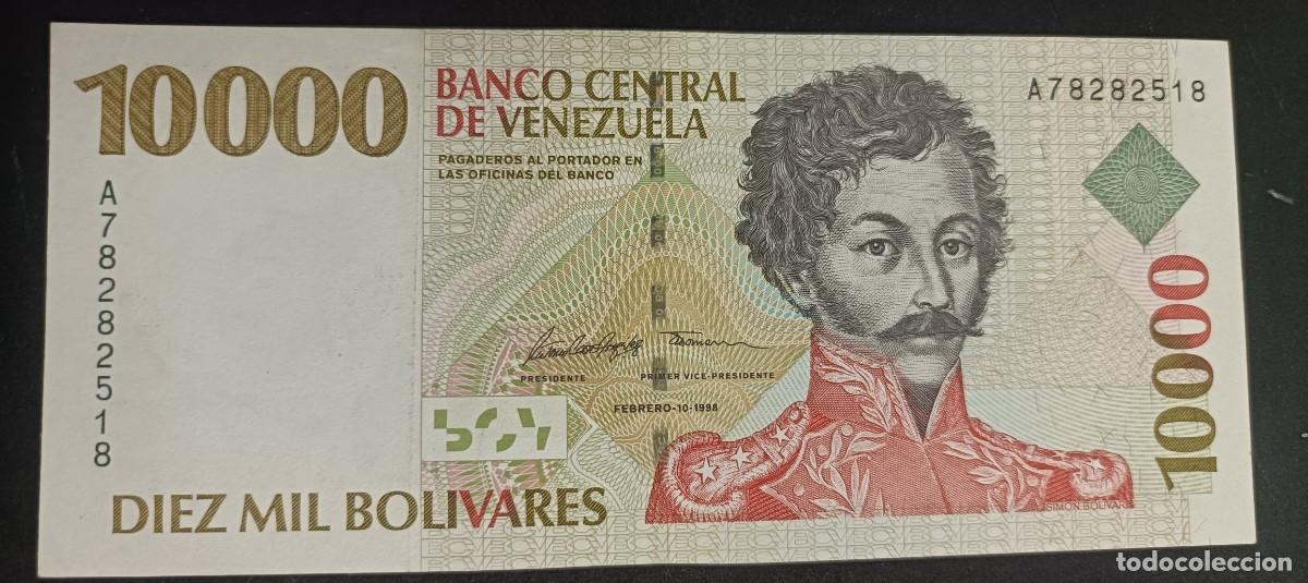 Billetes extranjeros: VENEZUELA 10000 BOLIVARES 1998 S/C P=81
