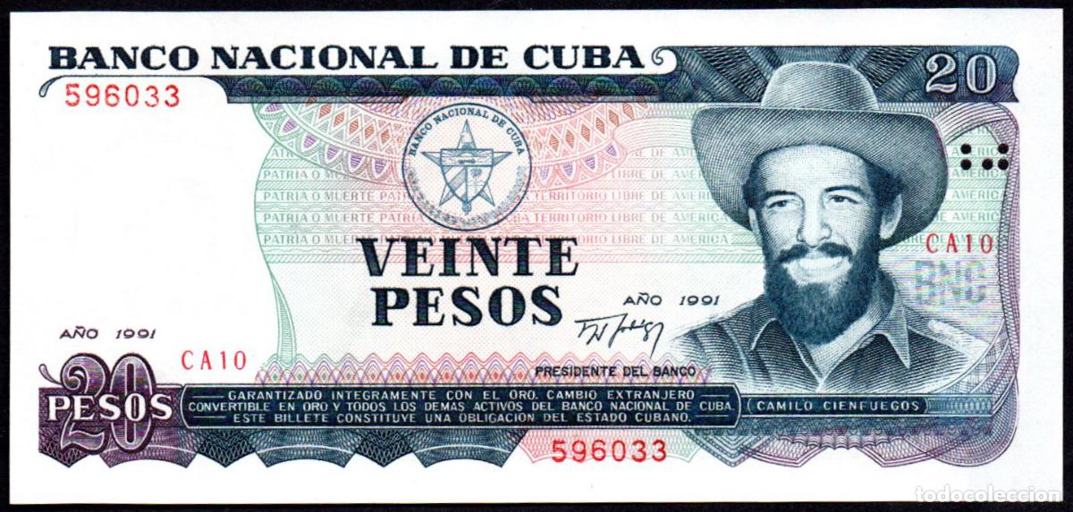 Billetes extranjeros: CUBA - 20 PESOS 1991 - S/C