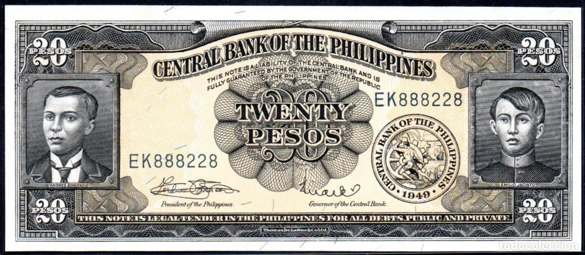 Billetes extranjeros: FILIPINAS - 20 PESOS 1949 - S/C - PICK. 137