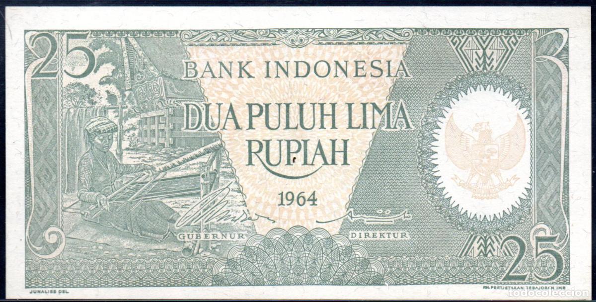 Billetes extranjeros: INDONESIA - 25 RUPIAS 1964 - S/C - PICK. 95