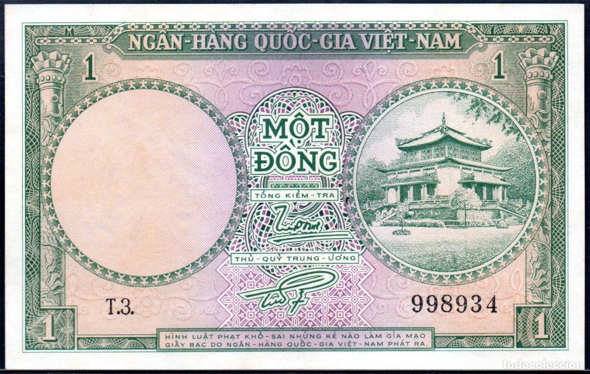 Billetes extranjeros: VIETNAM del SUR - 1 DONG 1956 - S/C - PICK. 1