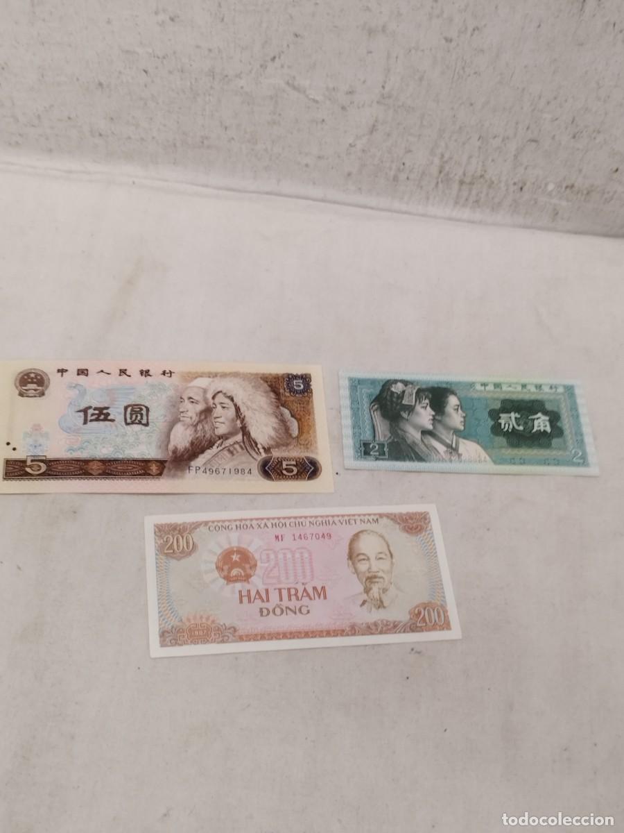 Billetes extranjeros: Tres antiguos billetes de Vietnam, asia. Como nuevos.