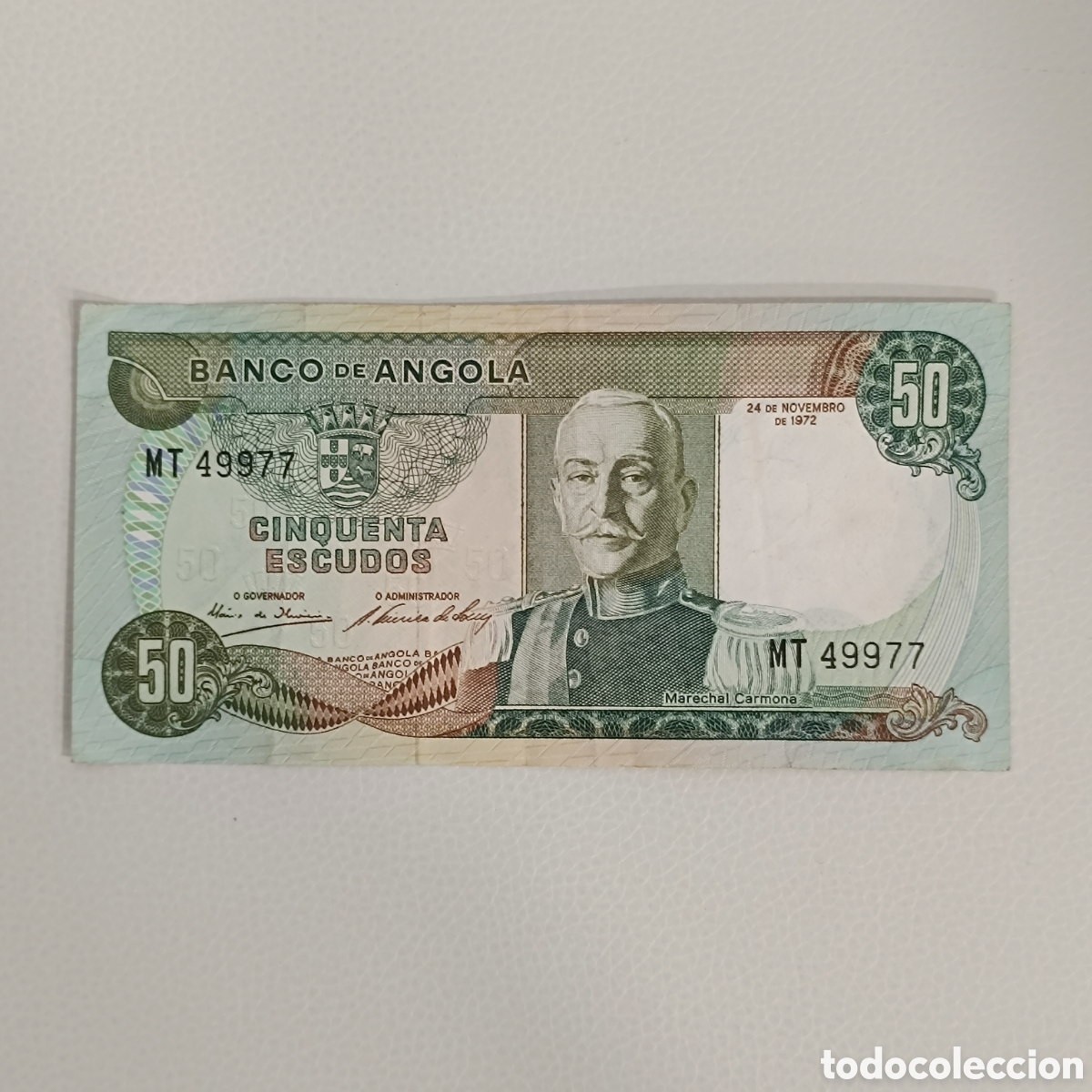 Billetes extranjeros: Billete de 50 escudos de Angola de 1972