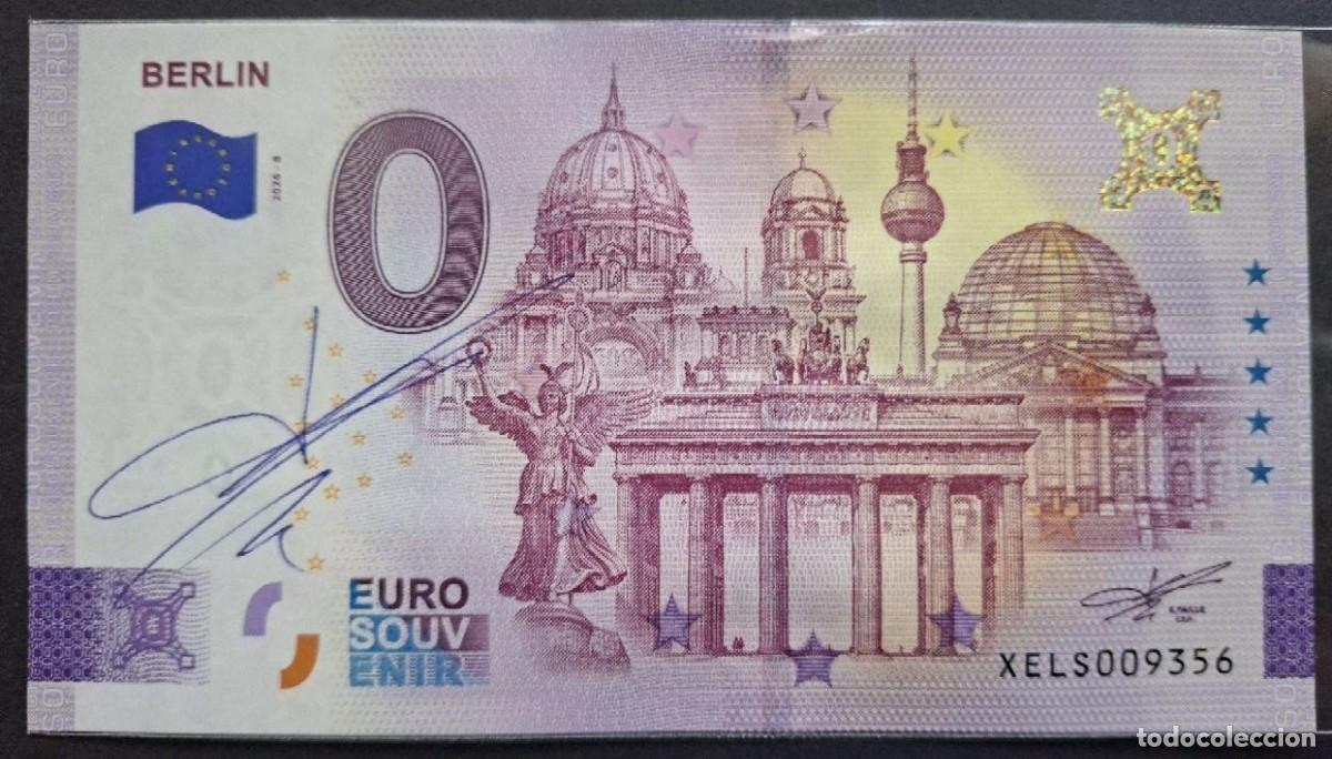 Billetes extranjeros: BILLETE 0 Euro Souvenir RICHARD FAILLE Firma Original Alemania: XELS 2026-8 BERLIN