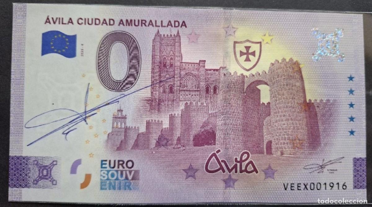 Billetes extranjeros: BILLETE 0 Euro Souvenir RICHARD FAILLE Firma Original ESPA&Ntilde;A: VEEX 2025-4 &Aacute;VILA CIUDAD AMURALLADA