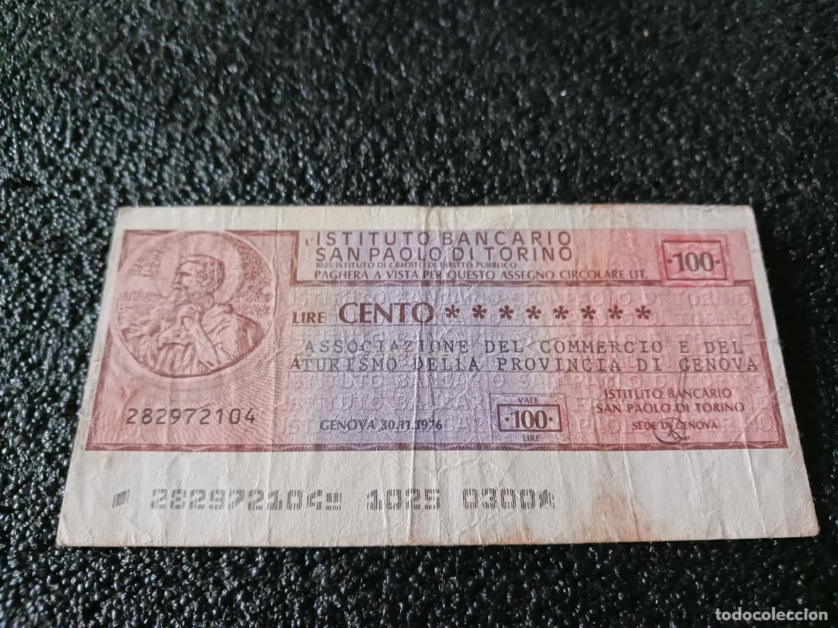 Billetes extranjeros: billete bono istituto bancario san paolo di torino, sede di genova 1976