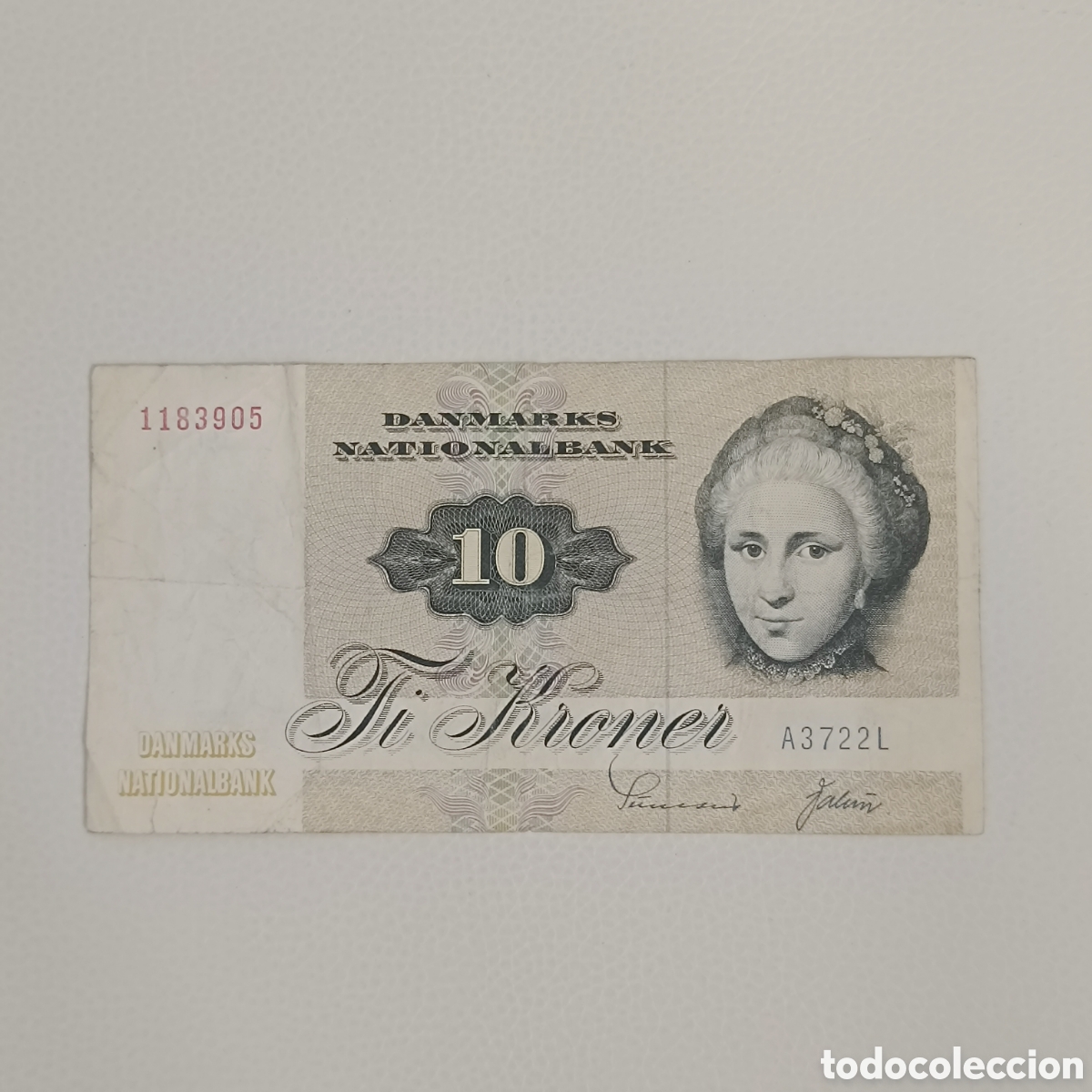 Billetes extranjeros: Billete de 10 coronas danesas