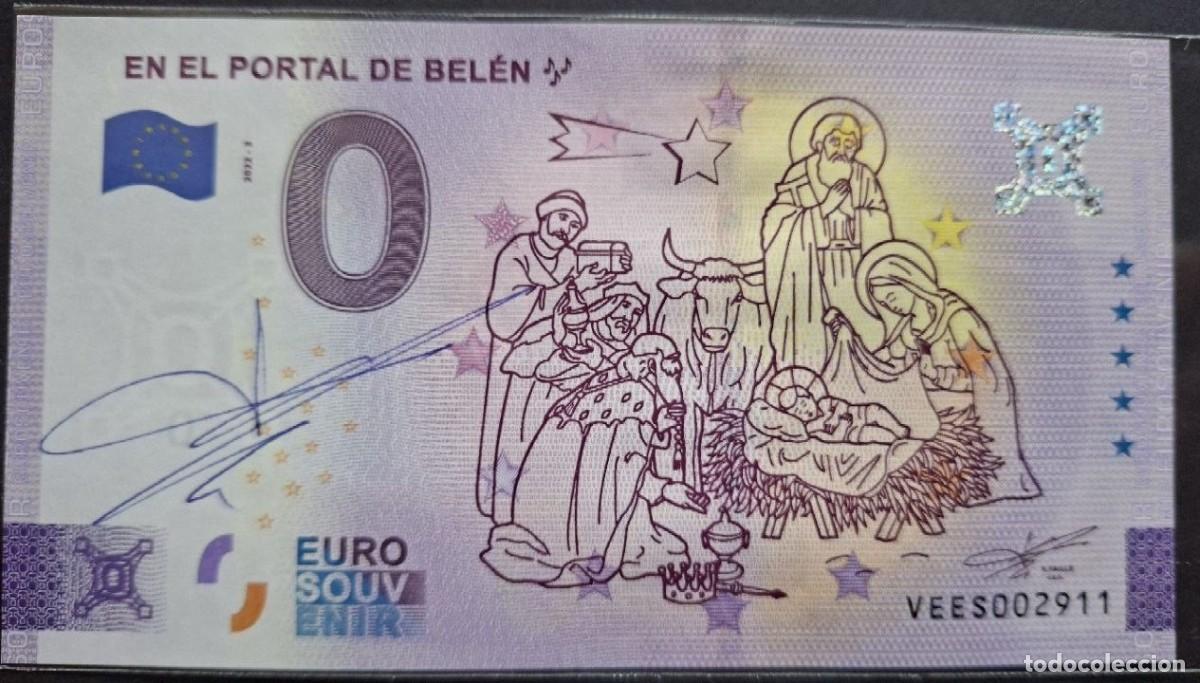 Billetes extranjeros: BILLETE 0 Euro Souvenir RICHARD FAILLE Firma Original ESPA&Ntilde;A: VEES 2022-3 EN EL PORTAL DE BELEN