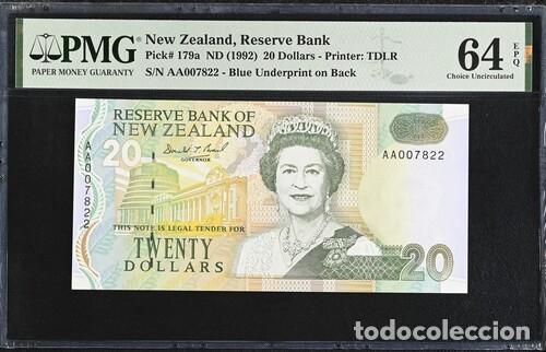 Billetes extranjeros: NUEVA ZELANDA * BILLETE 20 DOLLARS 1992 * PMG-64 EPQ (IC1578)