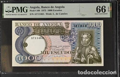 Billetes extranjeros: ANGOLA * BILLETE 1000 ESCUDOS 1973 * PMG-66 EPQ (IC-1579)