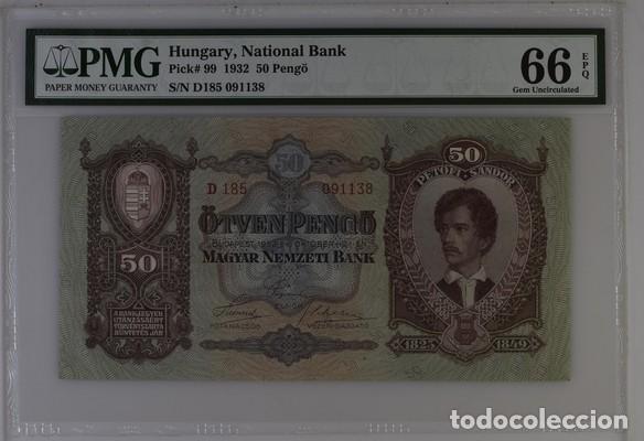 Billetes extranjeros: HUNGRIA * BILLETE 50 PENGO 1932 * PMG-66 EPQ (IC-1583)