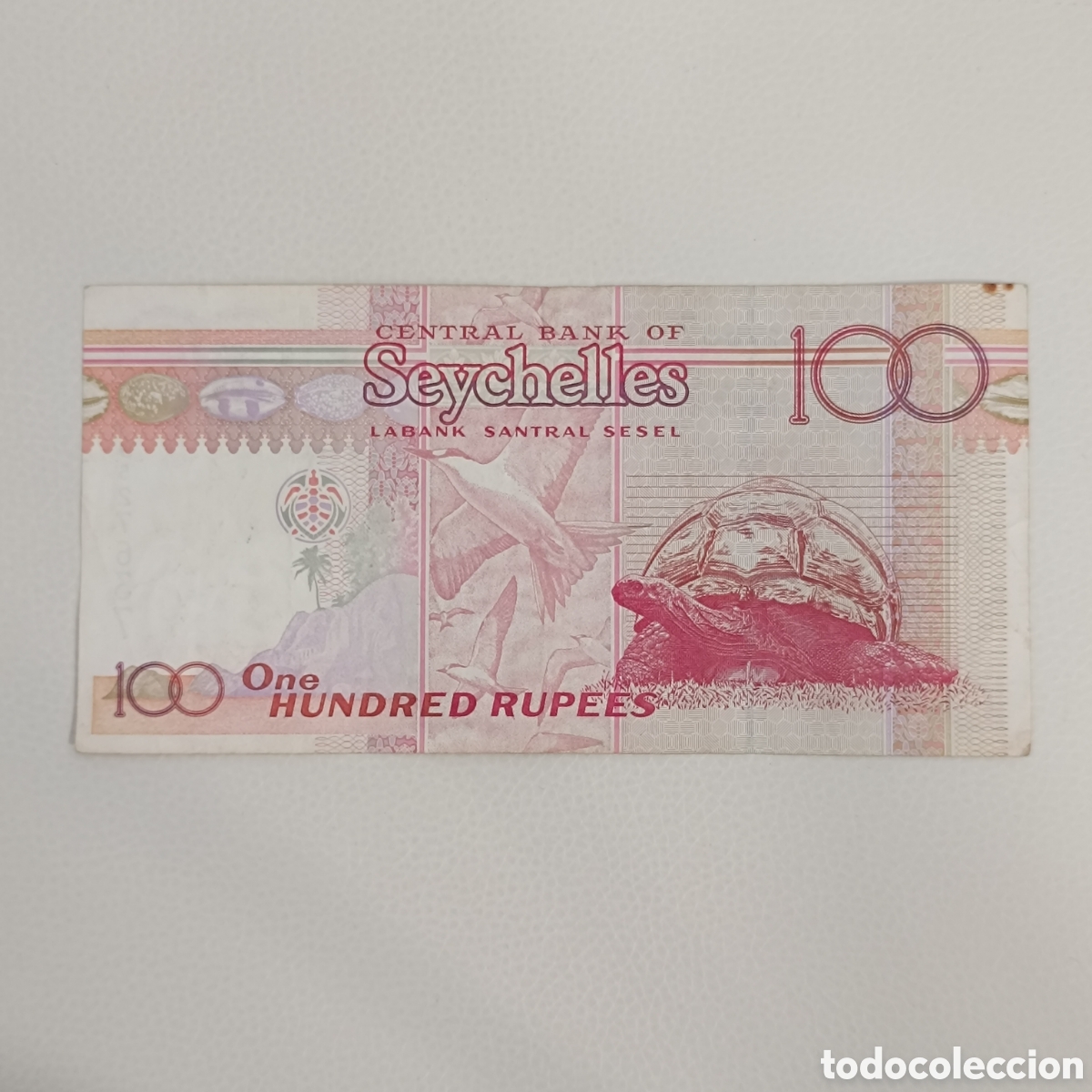 Billetes extranjeros: Billete de 100 rupias de las Seychelles