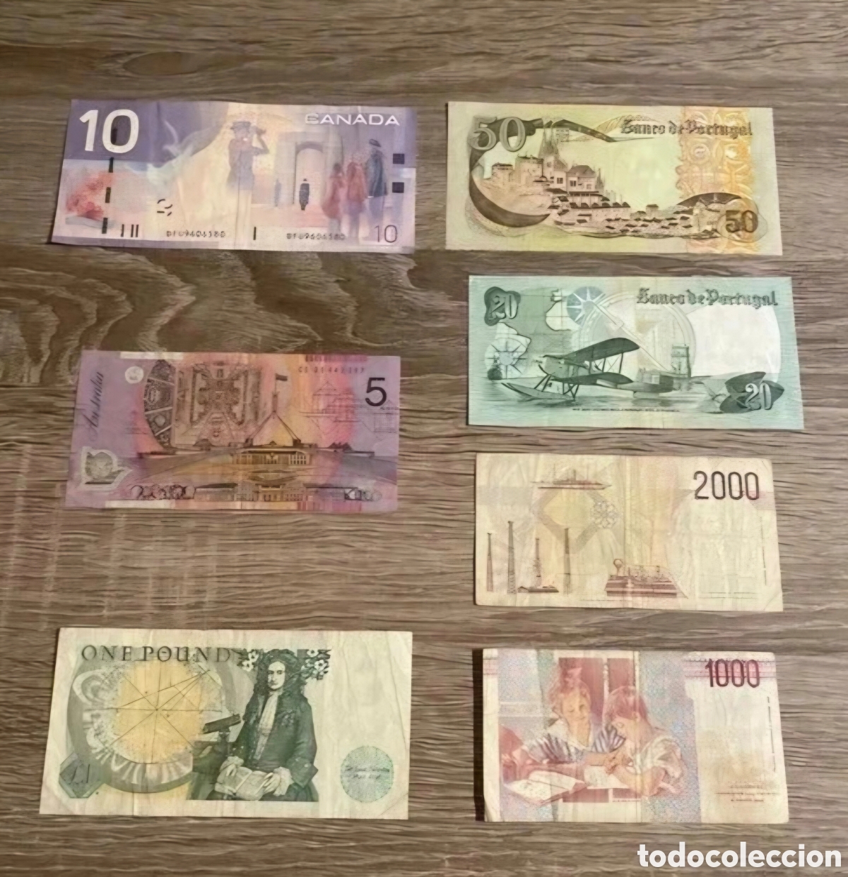 Billetes extranjeros: 7 Billetes del Mundo - Foto 2