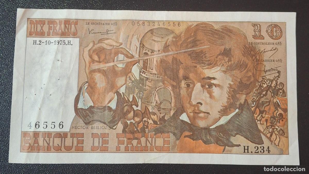 Billetes extranjeros: FRANCIA 10 Francos 1975 P.150b (MBC)