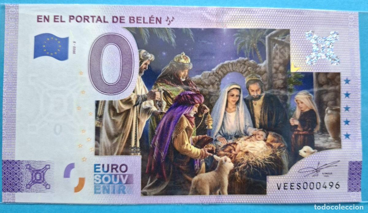 Billetes extranjeros: BILLETE 0 Euro Souvenir COLOR Espa&ntilde;a: VEES 2022-3 EN EL PORTAL DE BEL&Eacute;N